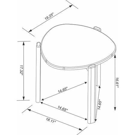 Manhattan Comfort Mid-Century Modern Gales End Table with Solid Wood Legs in Greige ET-82742-OW